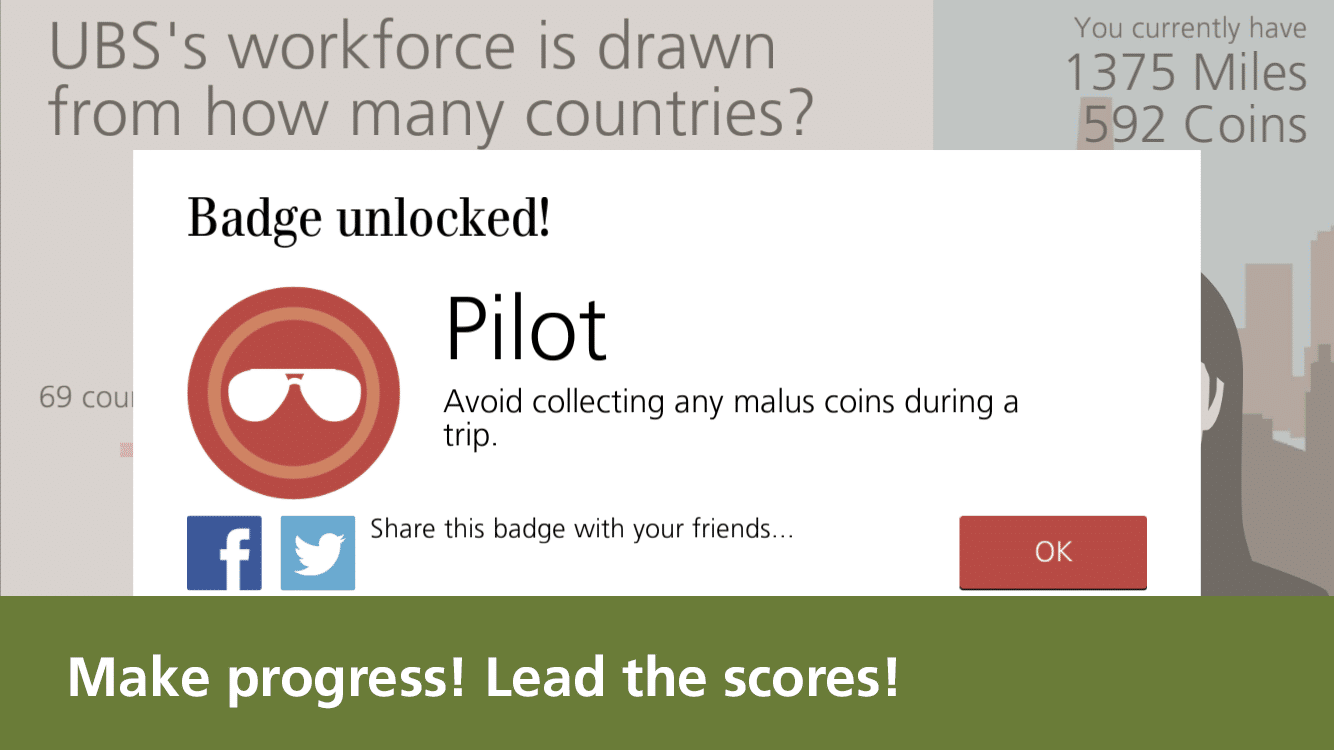 Quiz and Fly: lead the scores