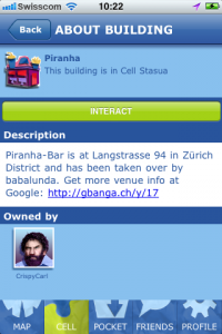 The new "interact" button in Gbanga 2.0