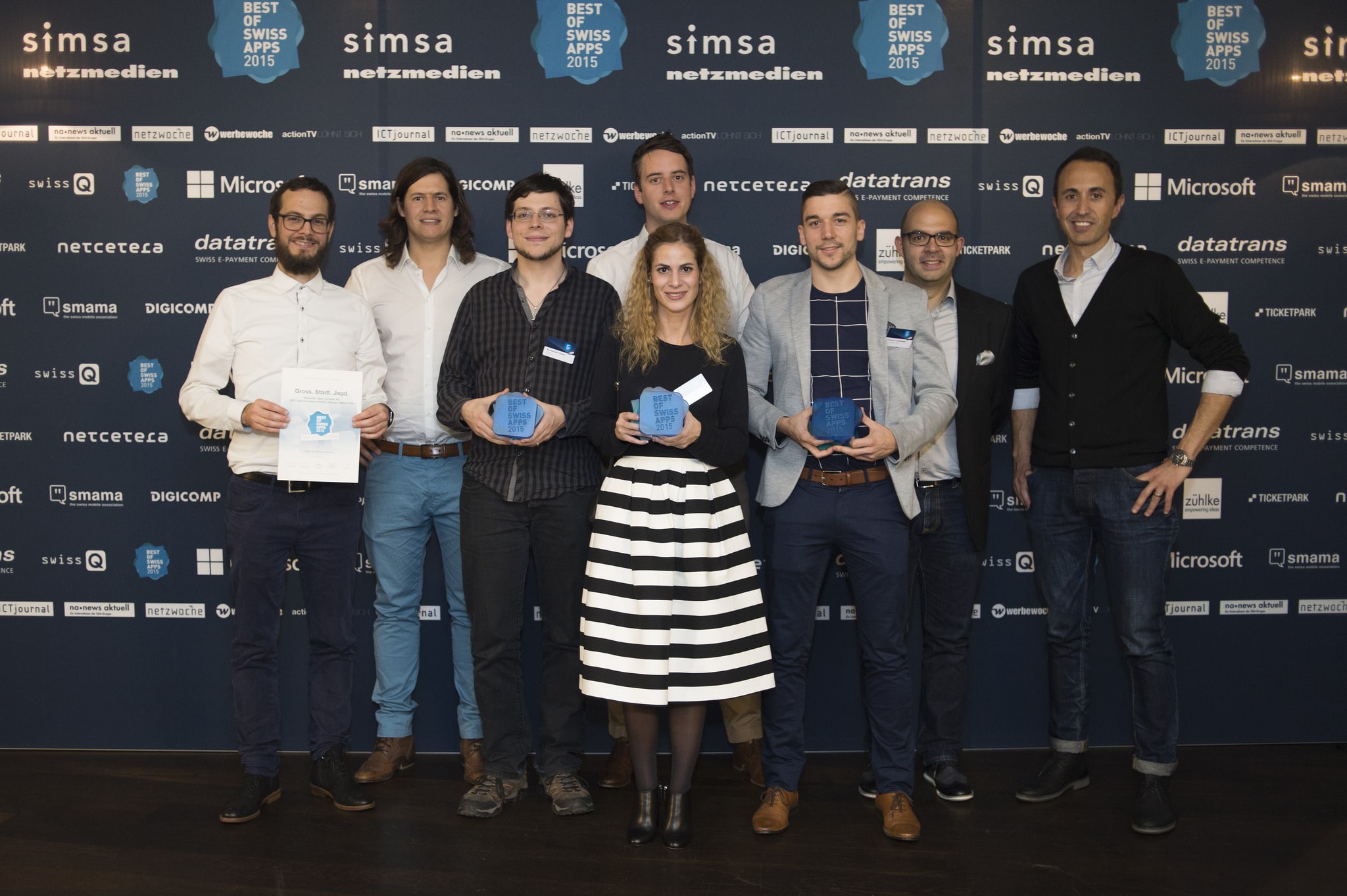 Winner group photo Best of Swiss Apps 2015 awards