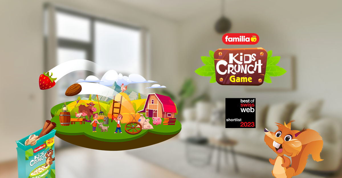 «Kids Crunch» game is shortlisted for Best of Swiss Web 2023 (BOSW)